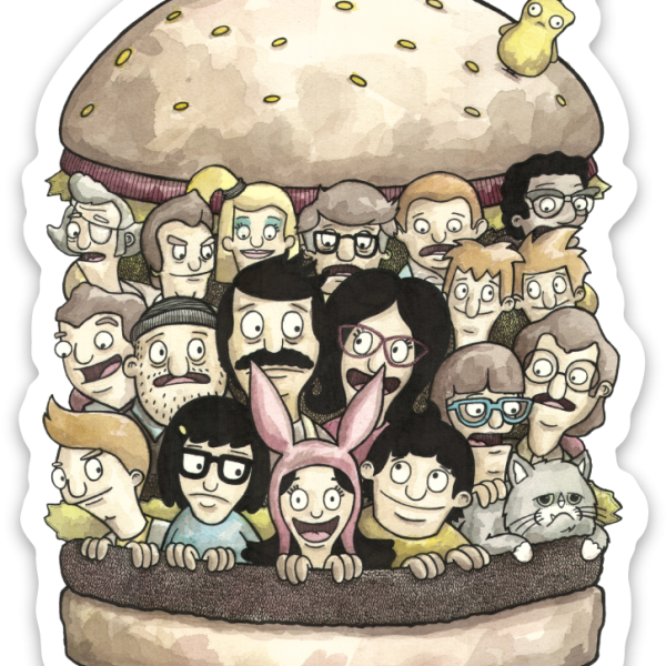 Burger 8×10 with FREE Sticker