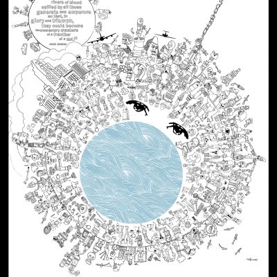 Pale Blue Dot (draw) 8x10 Print