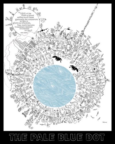 Pale Blue Dot (draw) 8x10 Print