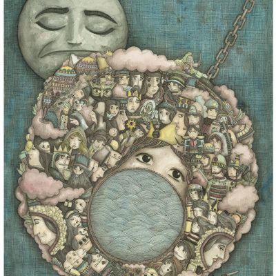 Pale Blue Dot (paint) 8x10 Print