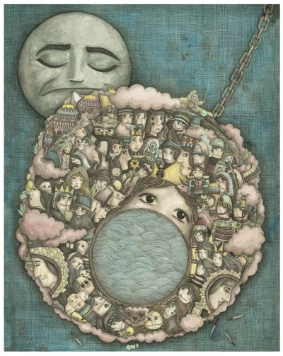 Pale Blue Dot (paint) 8x10 Print