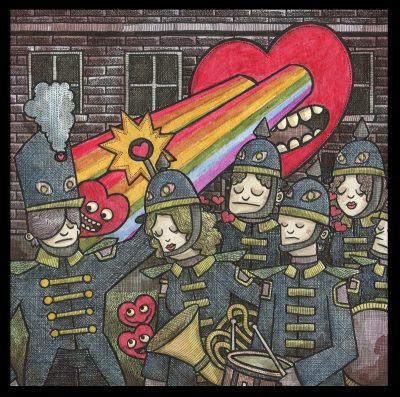 Rainbow Heart 8x8 Print