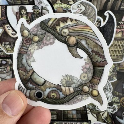 Whales Transparent 3 Inch Sticker