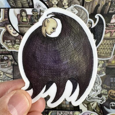 Vampire Cape 3 Inch Sticker