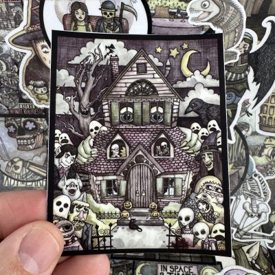 Haunted House 3-3/4 Inch Sticker