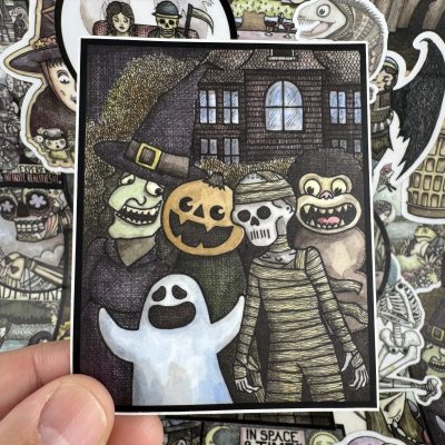 Halloween Night 3-3/4 Inch Sticker