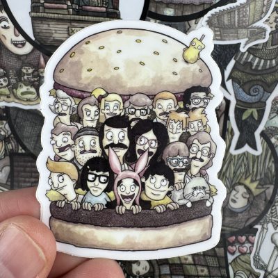Burger 3 Inch Sticker