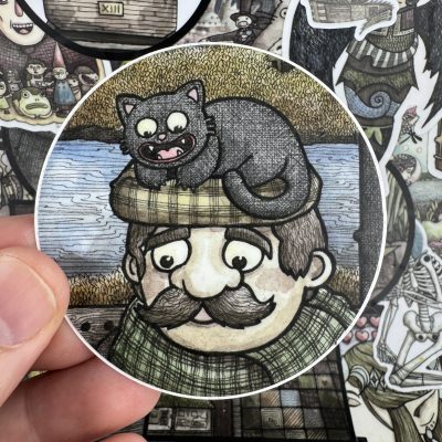Cat Hat 3 Inch Sticker