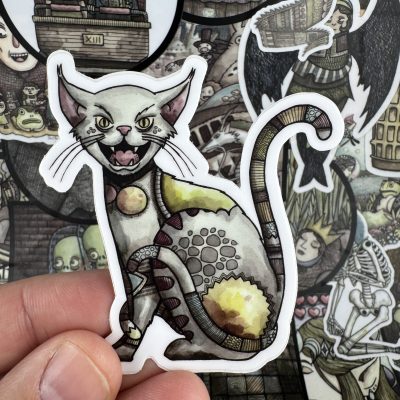 Cat 3 Inch Sticker