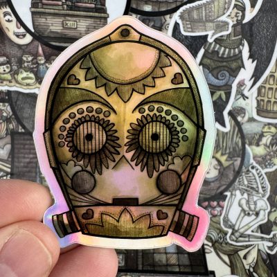 C3PO Holographic 3 Inch Sticker
