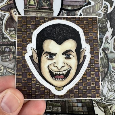 Dracula Kiss Cut 3 Inch Sticker