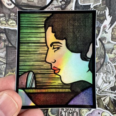 Get Away Holographic 3 Inch Sticker