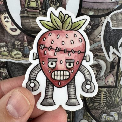 Strawberry 3 Inch Sticker