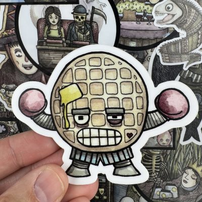 Waffle 3 Inch Sticker