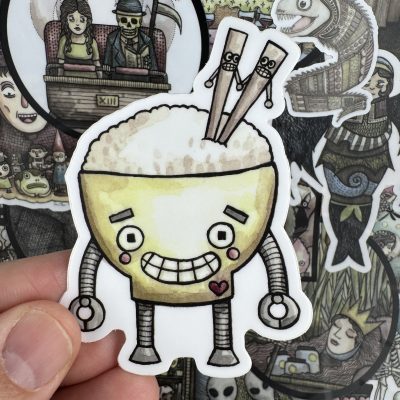 Rice Bowl 3 Inch Sticker