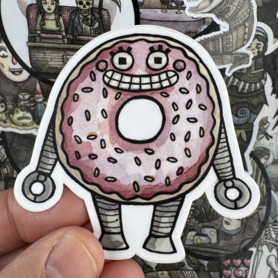 Donut 3 Inch Sticker