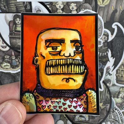 Splash Monster Hearts Holographic 3 Inch Sticker