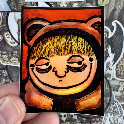 Splash Monster Bear Holographic 3 Inch Sticker