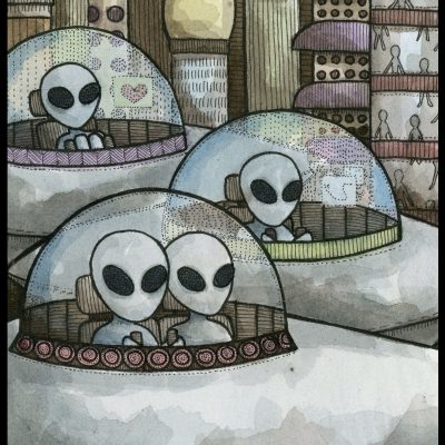 Alien Trffic Jam Signed 8x10 Print