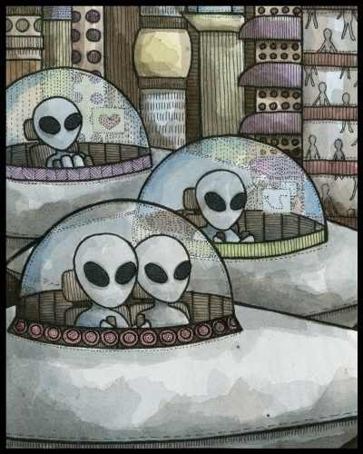 Alien Trffic Jam Signed 8x10 Print