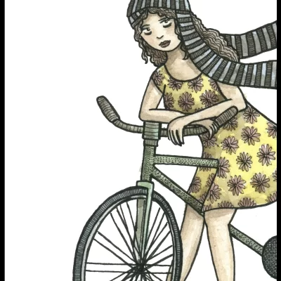 Bike Girl 8x10 Print