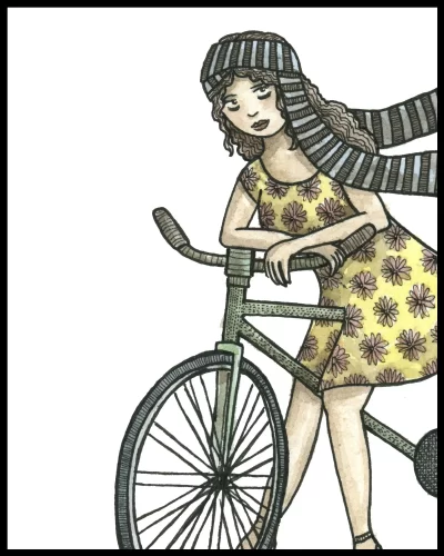 Bike Girl 8x10 Print