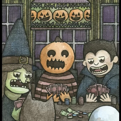 Card Game 8x10 Print