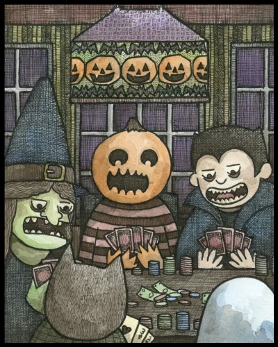 Card Game 8x10 Print