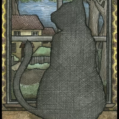 Cat Window 8x10 Print