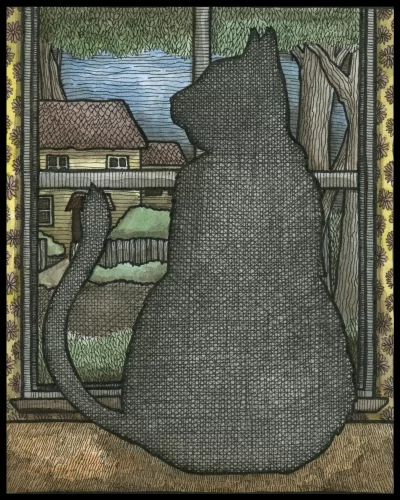 Cat Window 8x10 Print