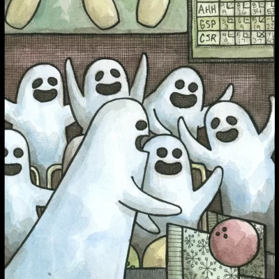 Ghost Bowling 8x10 Print