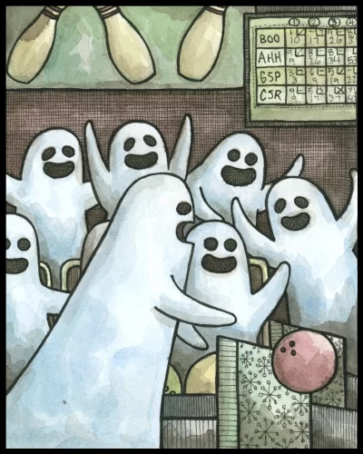 Ghost Bowling 8x10 Print