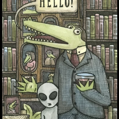 Hello Alligator 8x10 Print