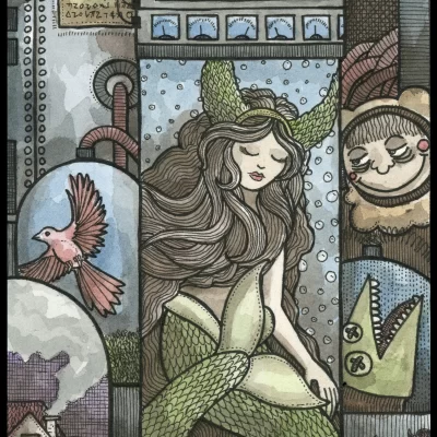 Mermaid Tank 8x10 Print