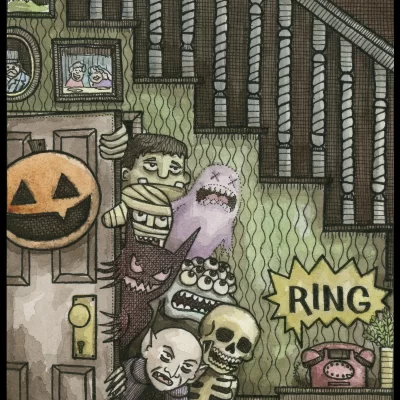 Stairs Monsters 8x10 Print