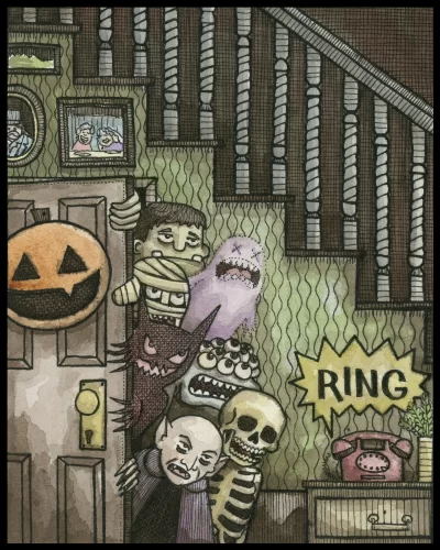 Stairs Monsters 8x10 Print