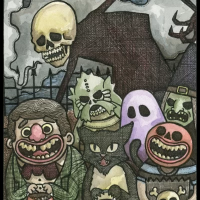 Skeleton Demon 8x10 Print