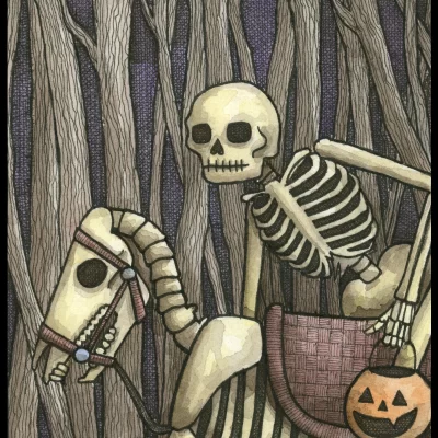 Skeleton Horse 8x10 Print