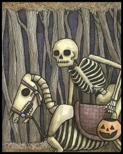 Skeleton Horse 8x10 Print