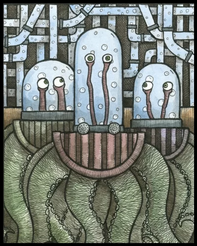 Tube Aliens 8x10 Print
