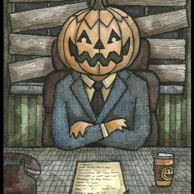 Pumpkin Sign 8x10 Print