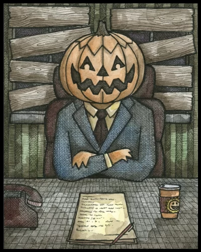 Pumpkin Sign 8x10 Print