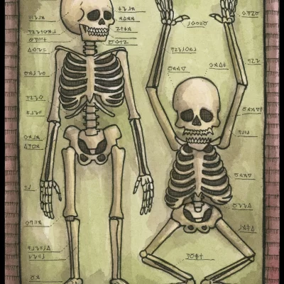 Skeleton Chart 8x10 Print