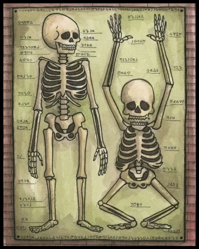 Skeleton Chart 8x10 Print