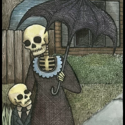 Skeleton Mom 8x10 Print