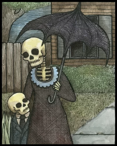 Skeleton Mom 8x10 Print