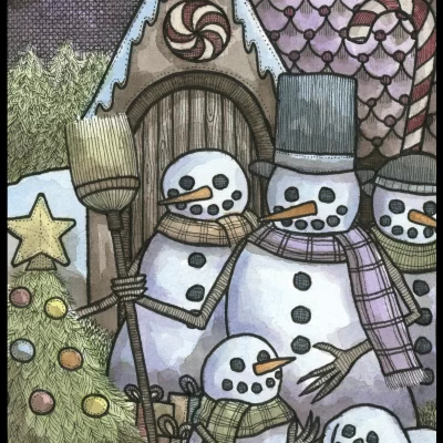 Snowmen 8x10 Print