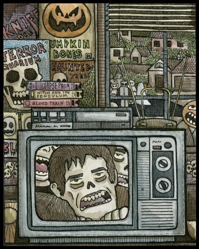 Zombie TV 8x10 Print