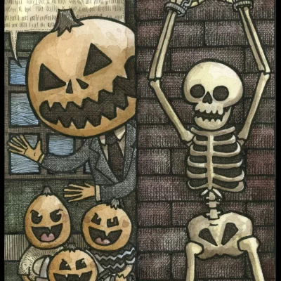 Pumpkinski II 8x10 Print