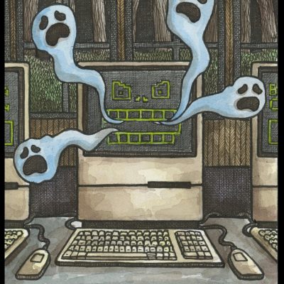 Ghost Computer 8x10 Print